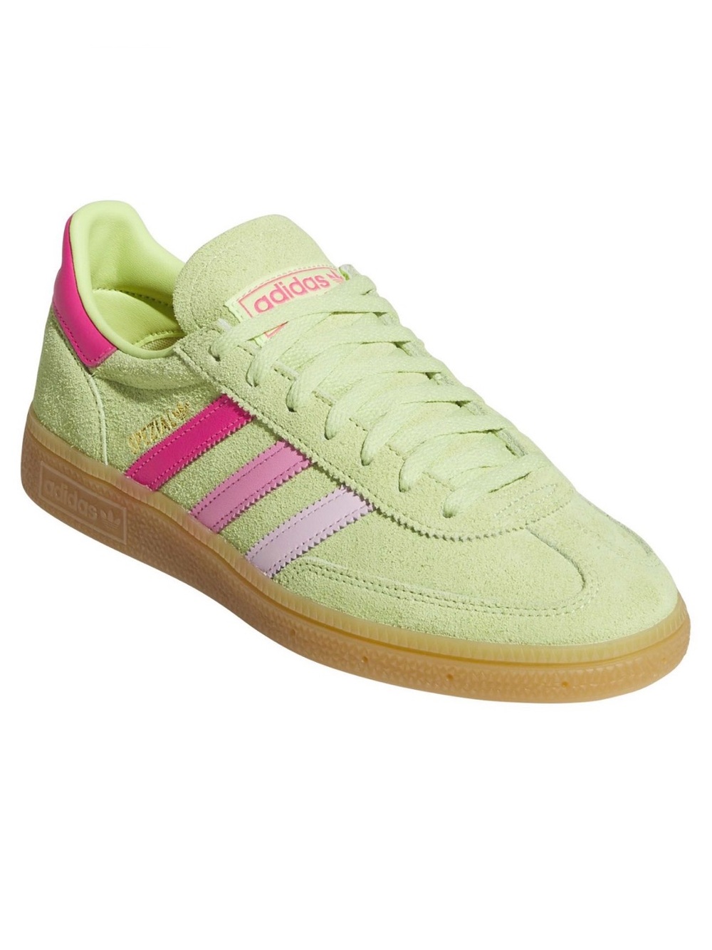 adidas Women’s Light Green and Pink Suede Sneakers